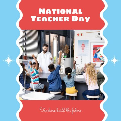 national teacher day celebration with diverse classroom - Download Free Stock Templates Pikwizard.com