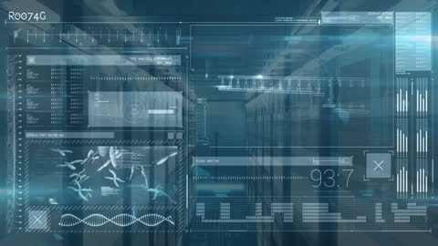 Digital Interface Data Processing Over Servers Network Visualization