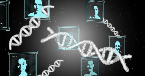 Digital Avatars and DNA Strands Depicting Genetic Data Analysis - Download Free Stock Images Pikwizard.com