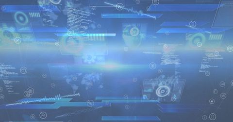 Futuristic Digital Interface with Data Visualization Patterns - Download Free Stock Images Pikwizard.com
