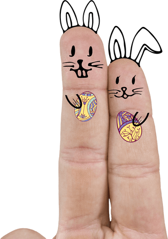 easter bunny fingers with transparent background - Download Free Stock Videos Pikwizard.com