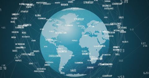 Global Business Strategy and Data Connections Visualization - Download Free Stock Images Pikwizard.com