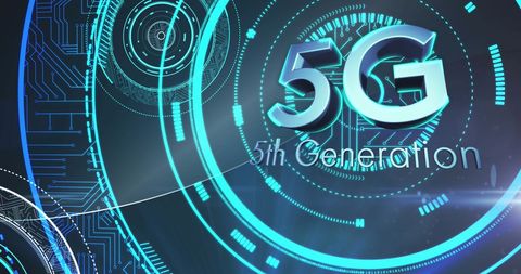 Futuristic Digital 5G Technology Concept - Download Free Stock Images Pikwizard.com
