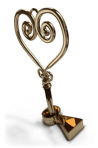golden heart shaped key in keyhole on transparent background - Download Free Stock Videos Pikwizard.com
