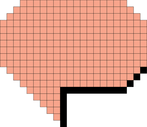 salmon pink pixel speech bubble vector with transparent background - Download Free Stock Videos Pikwizard.com