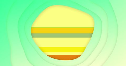 Colorful Abstract Pattern with Stripes in Yellow Border