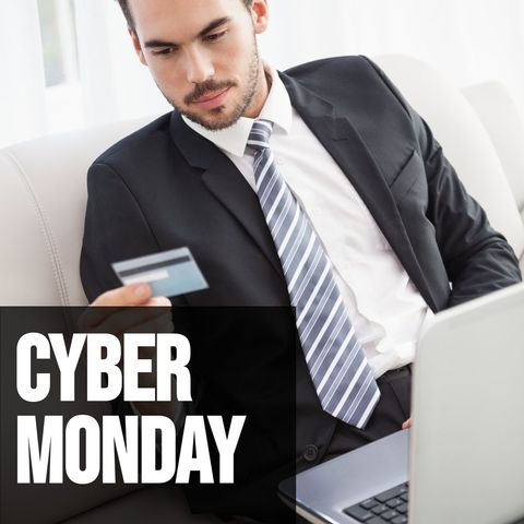 businessman shopping online on cyber monday - Download Free Stock Templates Pikwizard.com