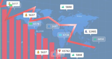 global business analytics and social media metrics - Download Free Stock Images Pikwizard.com