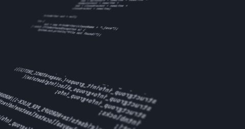 Flowing Computer Code Display Moving on Dark Screen - Download Free Stock Images Pikwizard.com