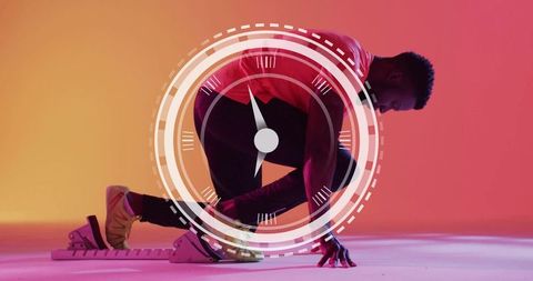 Dynamic Athlete Positioning for Sprint Start with Gradient Lights