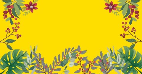 Floral Motion Background with Vibrant Yellow