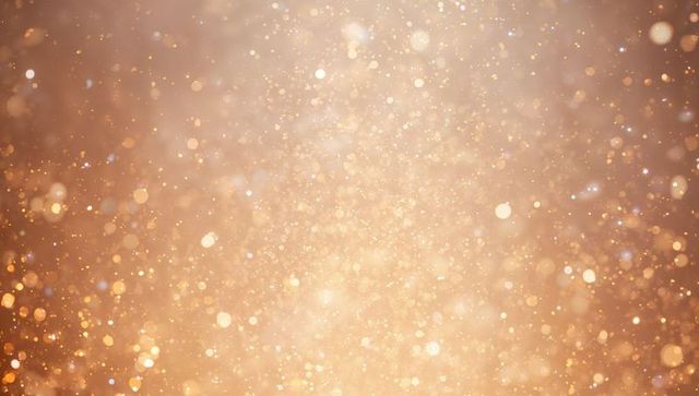 Shimmering Golden Bokeh Backdrop Creating Sparkling Particles and Light Flares