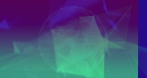 Abstract Digital Globe with Pink Light Trails