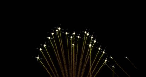 Glittering Fireworks Display in Dark Night Sky - Download Free Stock Images Pikwizard.com