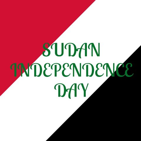 sudan independence day celebration graphic with national colors - Download Free Stock Templates Pikwizard.com