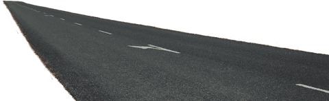 Transparent isolated vector illustration of a straight road