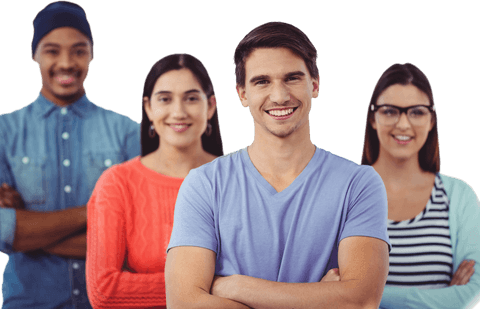 Diverse Creative Team Standing Confidently Smiling Transparent Background - Download Free Stock Videos Pikwizard.com