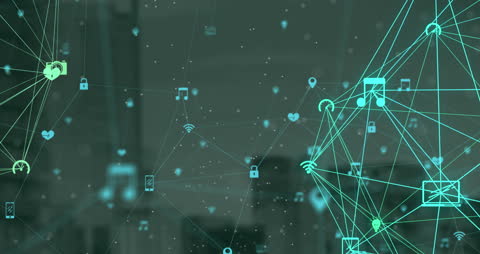 Futuristic Digital Network over Cityscape Innovating Connections