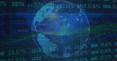 Global Stock Market Concept with Rotating Digital Earth - Download Free Stock Images Pikwizard.com