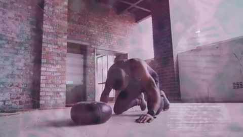 Athlete Exhausted After Intense Workout with Animation