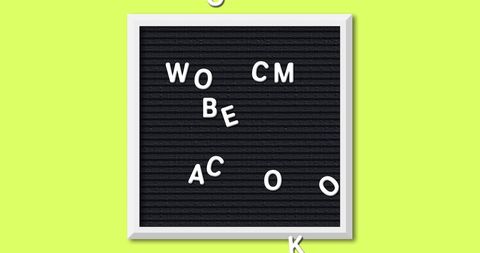 Welcome Back to School Letters on Board with Yellow Background