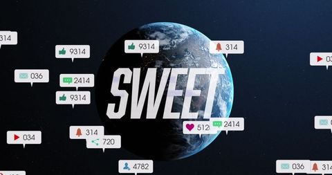 Social Media Influence Concept with Earth in Background