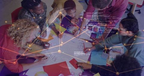 Diverse team innovating brainstorming new ideas