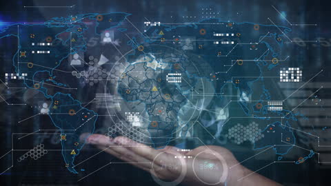 Innovative Technology: Global Data Visualization with Digital World Map