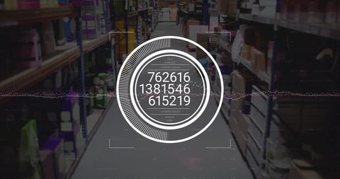 digital interface scanning surreal warehouse scene - Download Free Stock Images Pikwizard.com