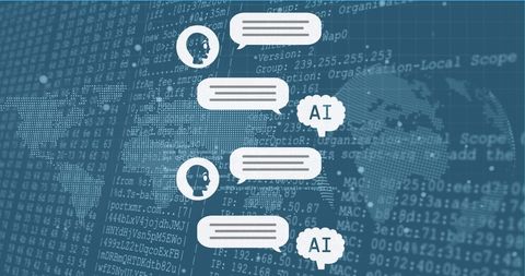 AI Communication Network with Global Data Interface - Download Free Stock Images Pikwizard.com