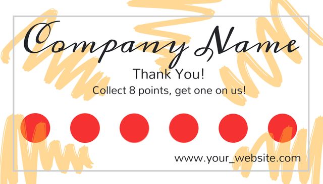 Brand Loyalty Punch Card Design With Thank You Message - Download Free Stock Templates Pikwizard.com