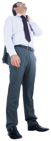 Transparent: Businessman Looking Upward in Reflection