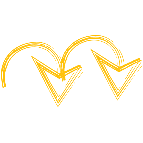 Curved Yellow Arrows Decorative Sketch on Transparent Background - Download Free Stock Videos Pikwizard.com