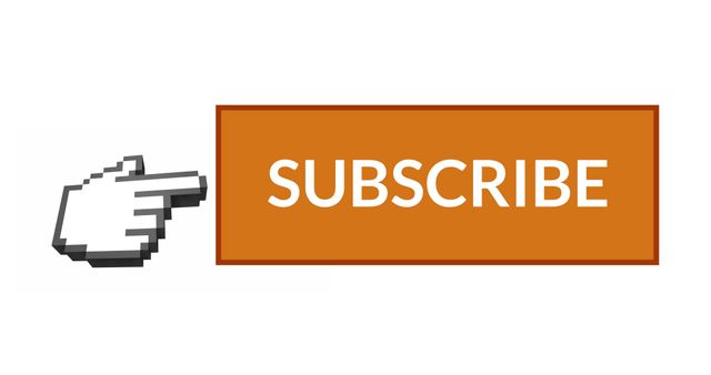 Pixelated Cursor Pointing at Subscribe Button on White Background - Download Free Stock Images Pikwizard.com