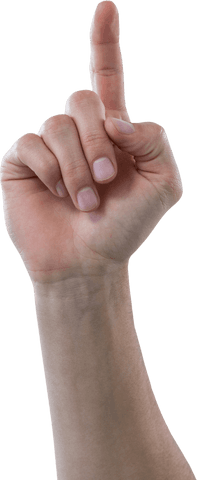 Transparent Hand Pointing Up with One Finger - Download Free Stock Videos Pikwizard.com