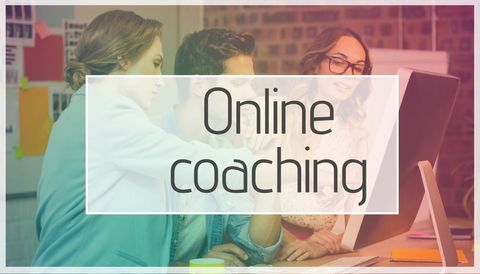 Team Collaborates in Modern Online Coaching Environment - Download Free Stock Templates Pikwizard.com