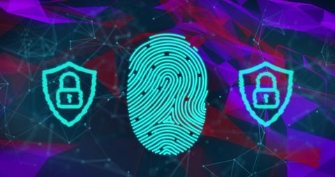 Digital Security Fingerprint Authentication Concept with Network Connections - Download Free Stock Images Pikwizard.com