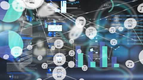 Digital Network Connections with Graphs and Music Icons