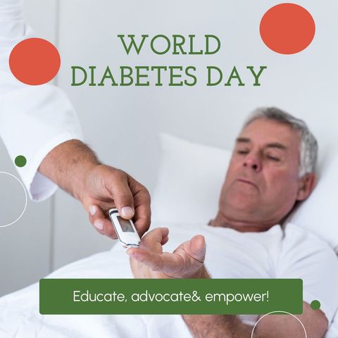 Doctor Conducting Diabetes Test for Senior Patient - Download Free Stock Templates Pikwizard.com