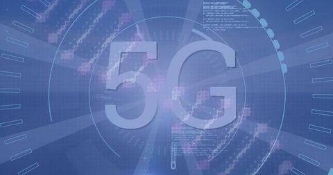 Futuristic 5G Technology with DNA Strand Overlay - Download Free Stock Images Pikwizard.com