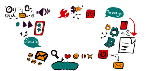 Colorful Social Media Communication Shapes on Transparent Background - Download Free Stock Videos Pikwizard.com