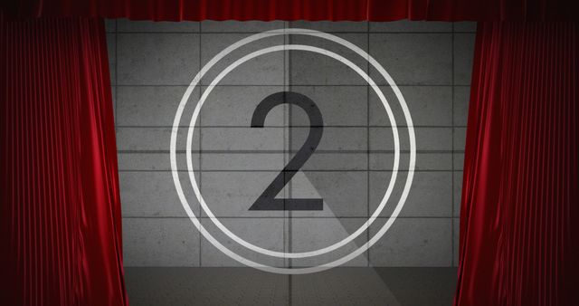 Countdown Clock with Red Curtains in 4K - Download Free Stock Images Pikwizard.com