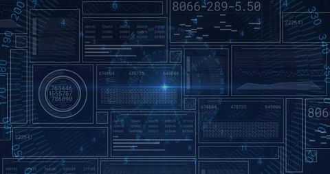 Futuristic Technology Dashboard with Digital Data Interface