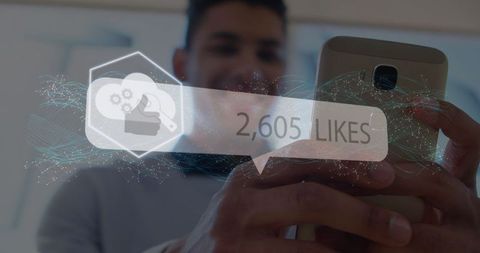 Social Media Interaction Showing Engagement and Connectivity