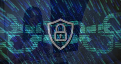 Digital Security Matrix with Women in Tech Concept