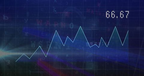 Futuristic Financial Data Analysis with Rising White Line Graph - Download Free Stock Images Pikwizard.com
