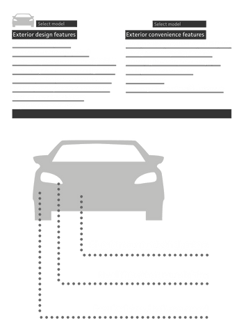 transparent car specification form with design outline and feature indicator - Download Free Stock Videos Pikwizard.com