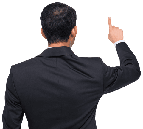 businessman pointing gesture transparent look - Download Free Stock Videos Pikwizard.com