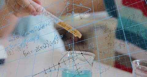 Youthful Curiosity in Science Laboratory with Mathematical Overlay