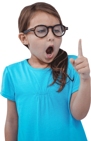 Cute Girl Wearing Glasses Transparent Background